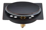 Ralo Inteligente P/ Piso Em Inox Preto Fosco 10x10cm.