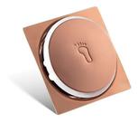 Ralo Inteligente P /piso Inox Click 15cm Rose Gold Brilhante
