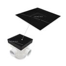 Ralo Invisível 10x10 Preto Banheiro modelo Porcelanato Colar Piso com Caixa Sifonada - Ficone Reis