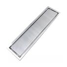 Ralo Invisivel Chapa Linear 30cm Inox Escovado Anti Odor Canto Banheiro
