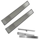 Ralo Invisivel Linear 60cm Kit 2 Uni Aco Inox Anti Odor Anti Inseto Limpeza Facil Banheiro Lavabo Pratico Resistente