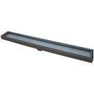 Ralo Invisivel Linear Oculto Banho Cozinha 5x90cm Cinza