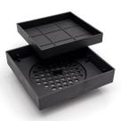 Ralo invisivel quadrado 11x11 preto