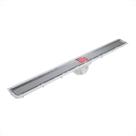 Ralo jjm oculto linear 06x120 caixa pvc tampa inox ou oculto interno