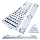 Ralo Laje Inox Espelhado Reforçado 15x80 Cocho Raso Branco Ideal Varanda