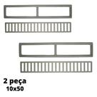 Ralo Linear 10x50 Cm Alumínio Escovado Grelha 2 und Ralo Linear 10x50 Cm Alumínio Escovado Grelha 2 und