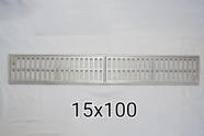 Ralo linear 15x100cm em aluminio Jr Grelhas