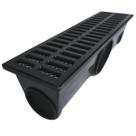 Ralo Linear 15x50 Plástico Preto Conforto com 3 Saídas de 3 Polegadas Ideal para Drenagem de Águas Pluviais