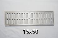 Ralo linear 15x50cm em aluminio fundido sem vinco de corte