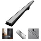 Ralo Linear 5x60 invisível Banheiro Inox Oculto 2 em 1 Coletor Preto Saídas 40mm com Tela (5cm x 61cm)