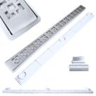 Ralo Linear 5x70 Dubai Inox 304 Coletor Branco Raso 3cm Banheiro Box