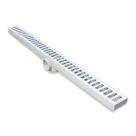 Ralo Linear 5x70 Grelha Aluminio Branco Com Tela Anti Insetos e Coletor Branco