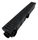 Ralo Linear 6x150 Grelha De Plástico Conjunto Preto Com Tela