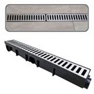 Ralo Linear 6x50 de Alumínio e Caixa Coletora Preta Quintal Jardim Borda de Piscina