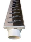 Ralo Linear 6x50 modelo Grelha Inox Polida Coletor Branco - Ficone Reis