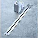 Ralo Linear 6x50cm Aço Inox escovado Banheiro Lavabo Área gourmet Lavanderia