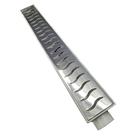Ralo Linear 6x50cm Sifonado com Caixa Coletora Branca e Grelha Aberta Em Aço Inox Polido