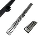 Ralo Linear Abre Fecha 5x70 Inox 304 Coletor Preto