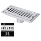 Ralo Linear Aço Inox 20cm Banheiro Lavabo Anti Odor Anti Inseto Area Externa Quintal Piscina Resistente Seguro Higienico