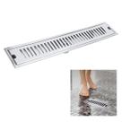 Ralo Linear Aço Inox 40cm Banheiro Area Externa Anti Odor Anti Inseto Lavabo Quintal Piscina Seguro Higienico Resistente