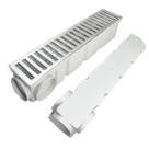 Ralo Linear Aluminio 10x50 com Tela e Coletor de Escoamento Branco Saídas de 75mm