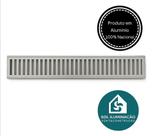 Ralo Linear Alumínio Escovado 15x100 C/ Suporte Acvent