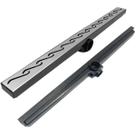 Ralo Linear Box de Banheiro 5x70 Inox 304 Tela e Coletor Plástico Saída 40mm