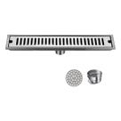 Ralo Linear Com Grelha Em Aço Inox 50x10cm Banheiro Garagem