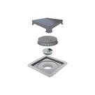 Ralo Linear Elleve Square 7342 10x10 com Tampa Inox