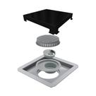 Ralo Linear Inox 15 cm x 15 cm Square Black Matte
