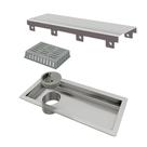 Ralo Linear Inox 25 cm Base Inox Tampa Inox Escovado Tiny