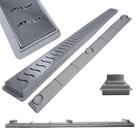 Ralo Linear Inox Ondas SS Polido 5cm x 70cm Coletor Raso 3cm Cinza