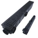 Ralo Linear Multi Saídas 6x50 Plástico Preto Dubai e Tela