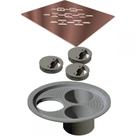 Ralo Linear Novii Grelha 10x10cm Cobre Rose Linear