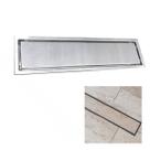 Ralo Linear Oculto 20cm Aço Inox Anti Odor Anti Inseto Invisivel Banheiro Lavabo Higienico Resistente Seguro