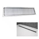 Ralo Linear Oculto 50cm Inox Banheiro Lavabo Invisivel Anti Odor Anti Inseto Higienico Seguro Resistente