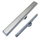 Ralo Linear Oculto 5cm x 50cm Inox com Tela e Cocho Cinza