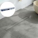 Ralo Linear Oculto 6x50 Invisível Sifonado Anti Odor Para Banheiro Box Moderno Elegante Porcelanato