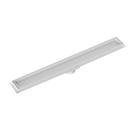 Ralo linear oculto invisivel 50cm branco plástico pvc tigre