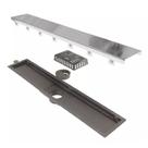 Ralo Linear Pvc Seco 50cm Saida Central Inox Polido 8880