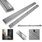 Ralo Linear Seca Piso Inox 2 em 1 Oculto 5cm x 70cm Coletor Raso 3cm Cinza