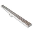 Ralo Linear Sifonado 5x70 Banheiro modelo Grelha Inox 304 Tradicional Coletor Branco - Ficone Reis