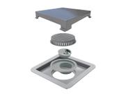 Ralo Linear Tampa Inox com Base em PVC Square 15x15 Ralo Linear Tampa Inox com Base em PVC Square 15x15