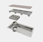 Ralo Linear Tiny Base Inox Tampa Oculta 25 Cm REF. 1801 ELLEVE Ralo Linear Tiny Base Inox Tampa Oculta 25 Cm REF. 1801 ELLEVE