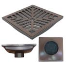 Ralo Marrom 20x20 Aluminio Concavo Saída 3 Polegadas - 75mm com Dupla Tela Anti Insetos