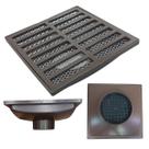 Ralo Marrom 20x20 Aluminio Reta Saída 4 Polegadas com Dupla Tela Anti Insetos