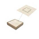 Ralo Oculto 10x10 Banheiro Cor Bege Cola Piso Porcelanato