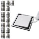 Ralo Oculto 15x15 Inox Kit 15 Uni Anti Odor e Inseto Casa Banheiro Box Varanda Cozinha Lavabo Resistente Inivisivel