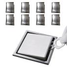 Ralo Oculto 15x15 Kit 8 Uni Inox Anti Odor Inseto Casa Banheiro Lavabo Varanda Cozinha Resistente Inivisivel Seguro