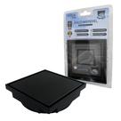 Ralo Oculto Duplo Preto 10cm x 10cm da Flvx Hidro com Tampa e Base Plástica RINV10 BLA